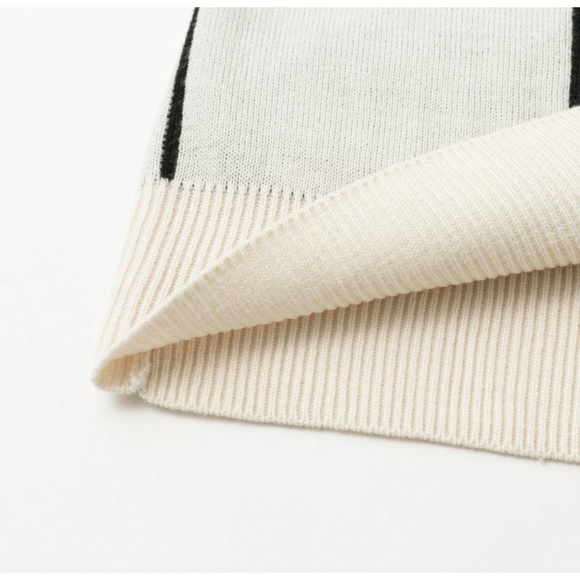 Turtleneck Knit Sweater Dress Plaid Print - Picture 12 of 16